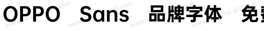 OPPO Sans 品牌字体字体转换